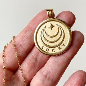 Jane Winchester Lucky Charm Gold Coin Necklace